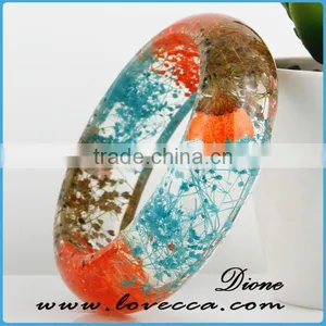 Real Flower Bangle , Pressed Flower Bangle, Flower Design Resin Bangles thumbnail-4