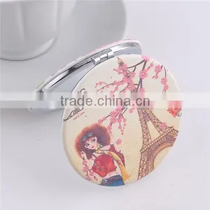 Guo Hao Hot Sale Custom Make-up Cosmetic Pocket Mirror , Promotional Sheet Glass Prices Mirror thumbnail-1