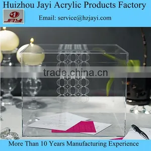 Clear Acrylic Square Wedding Card Box thumbnail-1