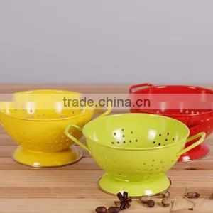 Home Kitchen Multifunctional Metal Colander Vegetable Fruit Drain Basket thumbnail-1