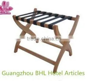 Modern Wooden Folding Luggage Rack for Hotel Bedroom Travel Luggage Rack thumbnail-1