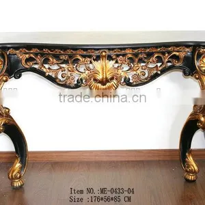 Baroque Style Furniture Console Table With Marble Top For Living Room Decoration thumbnail-5