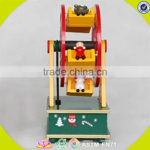 Wholesale Baby Wooden Merry go Round Music Box Fashion Kids Wooden Merry go Round Music Box W07B015B thumbnail-1