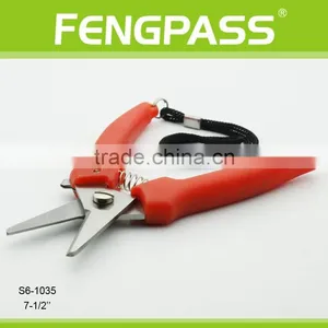 S6-1035 7-1/2 Inch Plastic Handle With Stainless Steel Easy to Lock Garden Scissors thumbnail-3