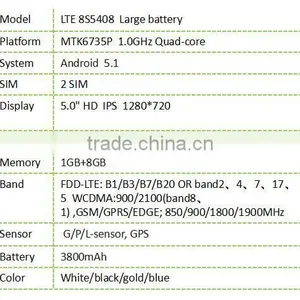 LTE8S5408 5.0" High End Mobile Phone Wholesale thumbnail-2
