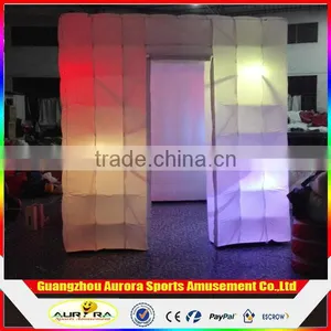 New Advertising 3D LED Inflatable Photo Booth Enclosure LED Wedding Inflatable Photobooth Shell thumbnail-1