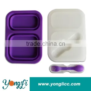 Portable Waterproof Silicone Collapsible Food Container thumbnail-1