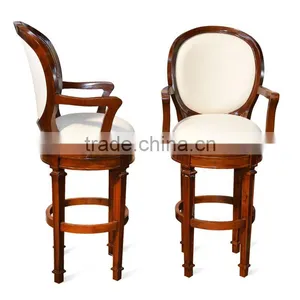 Bar Stool Panama Classic Design Teak Wood thumbnail-2
