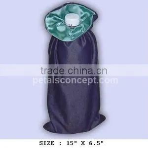 Denim Wine Bottle Gift Pouch With Drawstring thumbnail-1