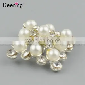 Vogue Custom Square Pearl and Rhinestone Buttons for Garments WBK-1467 thumbnail-3