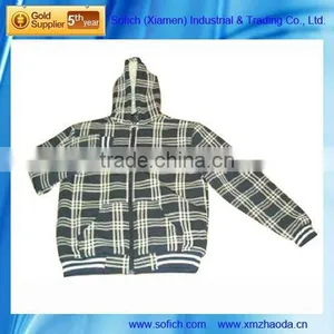 020--100%polyester Mens Check Fleece Jacket thumbnail-1