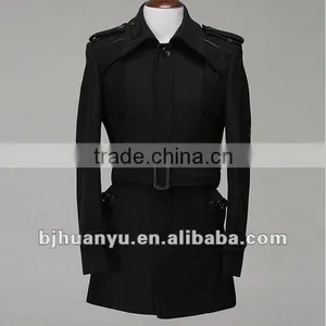 Men Long Style Wool Jacket 2015 New Style thumbnail-1