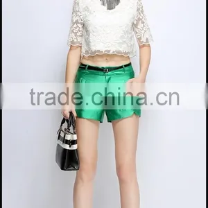 Latest Summer Girls Sexy Lace Crop Top Design Wholesale Price thumbnail-3