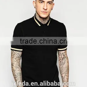 High Quality Casual Fit Men Black Pique Polo Shirt Manufacturer in China thumbnail-1