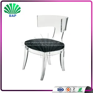 High Quality Fancy Living Room Chairs Acrylic Bar Cafe Chairs Plexiglass Relax Lazy Chairs thumbnail-1