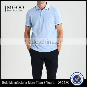 MGOO Excellent Cotton Spandex Polo Shirt Three Buttons Plain Dry Fit Golf Polo Shirts For Men thumbnail-1