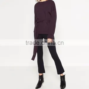 2016 Ladies Top Design Fashion Custom Women Apparel Bell-bottom Pants Wholesale thumbnail-5