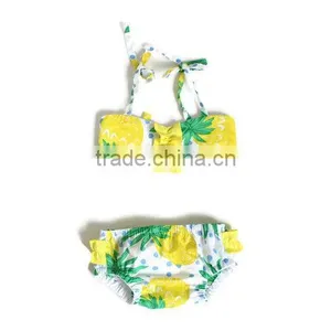 2017 Summer Soft Cotton Boutique Print Young Girl Swimsuit Pattern thumbnail-3
