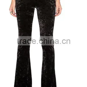 4541 Runwaylover Ladies AU Sexy Velvet Flare Pants thumbnail-2