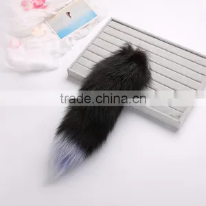 New Fox Fur Fur Imports 40cm Real Hair Fox Hair Tail Multi-color Color Bag Pendant Wholesale thumbnail-5