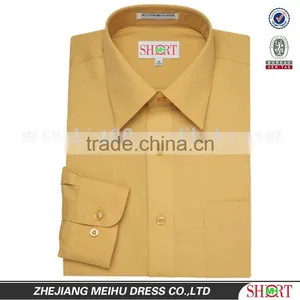 Men's Mustard Dress Long Sleeve Classical Dress Shirts thumbnail-1