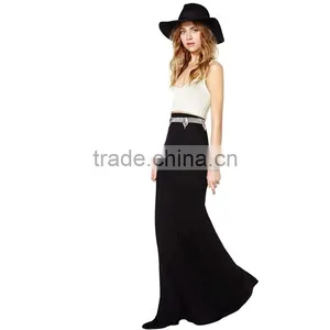 Guangzhou Long Black Knitted Cotton Skirt Models for Women thumbnail-3