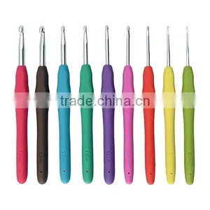 New Design Knitting Needle Crochet Hook, 9pcs Rubber Crochet Hooks With Plastic Case thumbnail-1