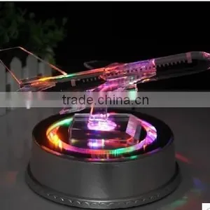 Noble Customized Made Crystal Aircraft Model for Led Base With Logo and Text Engraved Free thumbnail-2