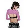 Soft Flash Yarn Purple Belly Dance Top With Breathable Waistcoat S / M / L thumbnail-1