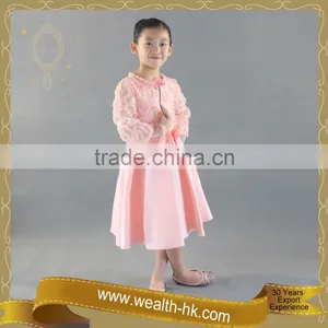 Rosebud Flower Long Sleeves Girls Princess Dress thumbnail-4