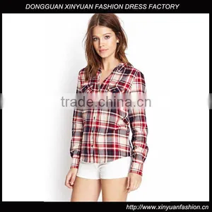 High Quality Customized Logo Printed Women Casual Shirt Loose thumbnail-1