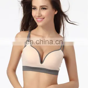 New Design no Steel Ring Yoga Bra Top With Removable Pads, Women Sport Bra thumbnail-1
