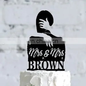 Mrs. Mrs. Lesbian Couple Love LGBT Wedding Cake Topper thumbnail-1
