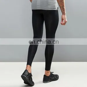 Mens Black Trainning Spandex Tight Legging thumbnail-2
