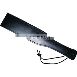 HMB-602A LEATHER PADDLE BULLWHIPS BLACK SPANKING WHIPS thumbnail-1