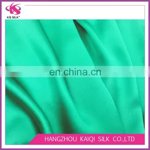 Chinese Silk Charmeuse Green Plain Dyed Satin Fabric 100% Silk Satin Fabric for Dresses 2017 thumbnail-5
