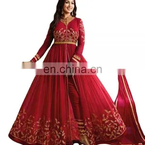 Casual Party Wear Anarkali Suits Semi-Stitched Suits Dress Material 2017 thumbnail-1