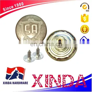 Chinese Manufacturers Customise Fashionable Dress to Sew Coat/jeans Metal Buttons thumbnail-1