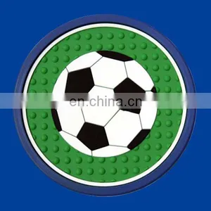 2D Football Rubber Cup Coaster Drink Cup Mat thumbnail-1