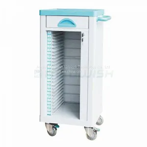 AG-CHT004 Mobile Hospital Furniture Medical Patient Record File Trolley For Sale thumbnail-1