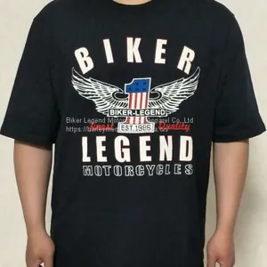 Harley Biker Legend Shield Wings Motorcycles Men's T-shirts 20FM-99867 thumbnail-1