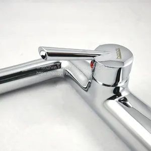 Single Lever Brass Chrome Basin Faucet thumbnail-2