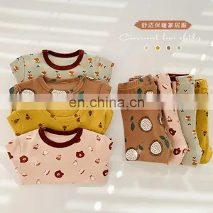 4050 Winter Baby Girl and Boy Cartoon Warm 2 Piece Sleeper Pajamas thumbnail-2
