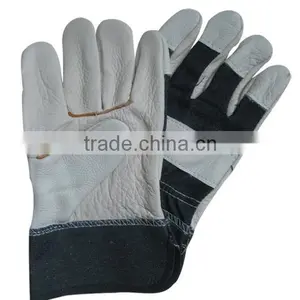 Black Cow Split Leather Glove, Full Palm thumbnail-1