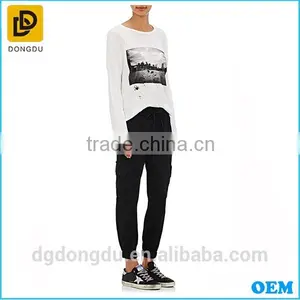 2016 Customized Wholesale Print T Shirt Fashion Casual Lady T Shirt thumbnail-2