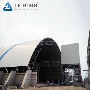 LF Galvanized Space Frame Coal Bunker Steel Structure Coal Storage Shed Building thumbnail-3
