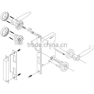 TH003:Stainless Steel Lever Handle With Escutcheon thumbnail-6