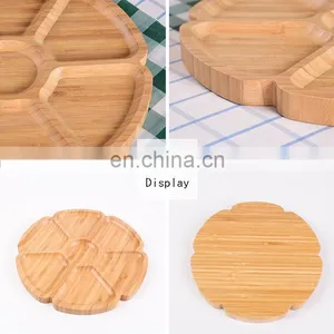Customized Unique Design Durable Kitchen Divided Food Dry Fruit Bamboo Serving Tray thumbnail-5