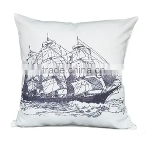 Sailing Boat Style Printed Cushion thumbnail-1