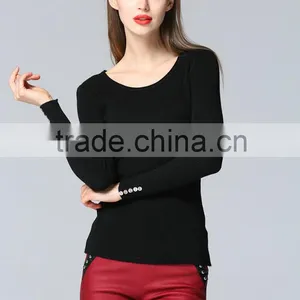 Fashion Design Sweater Knit Fabric Big Collar Sweater for Girls thumbnail-1